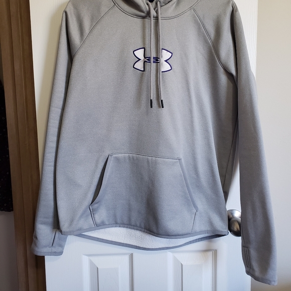 Women's Gray Under Armour Cold Gear Hoodie - Picture 2 of 10